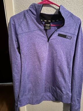 Victoria's Secret PINK Heather Purple Quarter-Zip Sweater